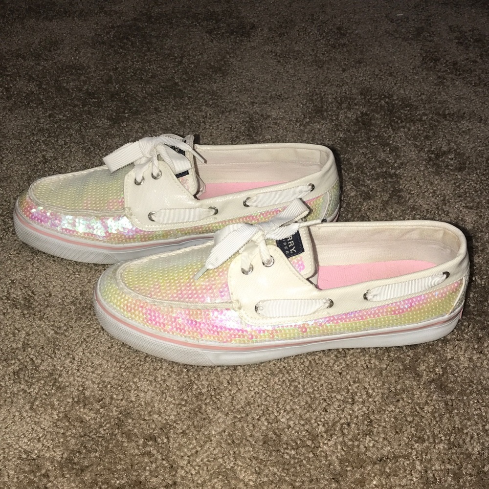 Pink Sequin Sperry Boat Shoe